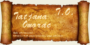 Tatjana Omorac vizit kartica